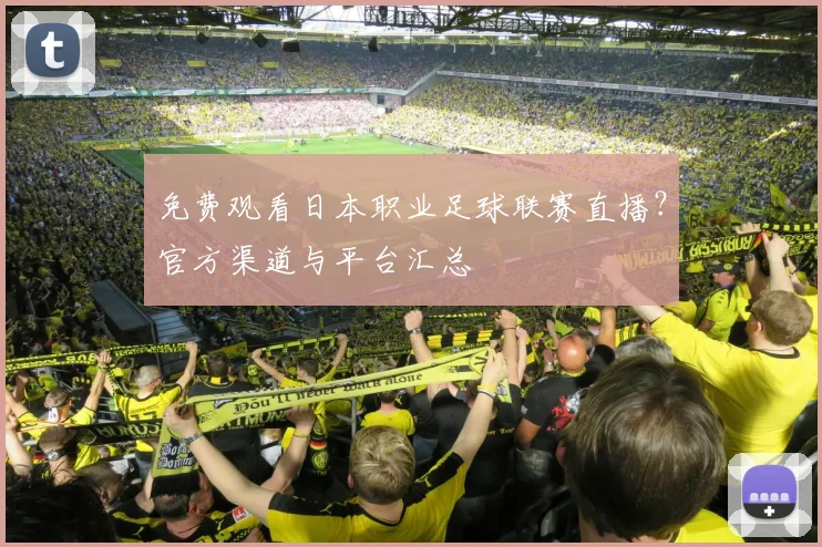 免费观看日本职业足球联赛直播？官方渠道与平台汇总